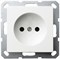 Jasmart G Белый глянцевый Розетка б/з со шторками 16A 250V~ G5503W - фото 76957