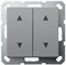 Jasmart G Алюминий Выключатель 2-кл жалюзи, 10A 250V~ G3028S - фото 76989
