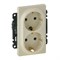 Legrand Valena Life слоновая кость розетка 2-ая с заземлением, безвинтововой зажим 753227 - фото 77173