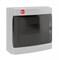 DKC Щиток настенный с дверцей 8 мод.,IP65, серый, с клеммным блоком 63А RB08W6TGD - фото 77568