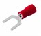 Наконечник вилочный изолированный 6.5мм 0.5-1.5мм² (НВи 1.5-6) красный Rexant 08-0114 - фото 85960