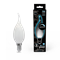 Gauss Лампа Filament Свеча на ветру 9W 610lm 4100К Е14 milky диммируемая LED 104201209-D - фото 89726