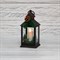 NEON-NIGHT Декоративный фонарь со свечкой и шишкой, черный корпус, размер 10,7x10,7x23,5 см, цвет теплый белый 513-047 - фото 91065
