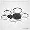 ImperiumLoft Потолочная люстра в виде колец TWINE 7 rings Black 102161-26 - фото 98814
